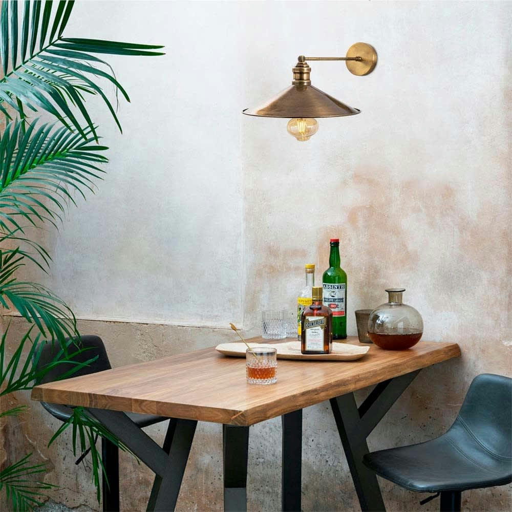 MOMO - Applique murale rétro avec finition en métal vintage