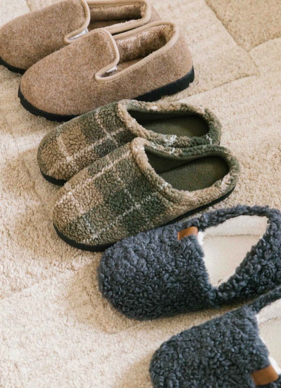 CHAUSSONS à CARREAUX THEOPHILE VERT KAKI