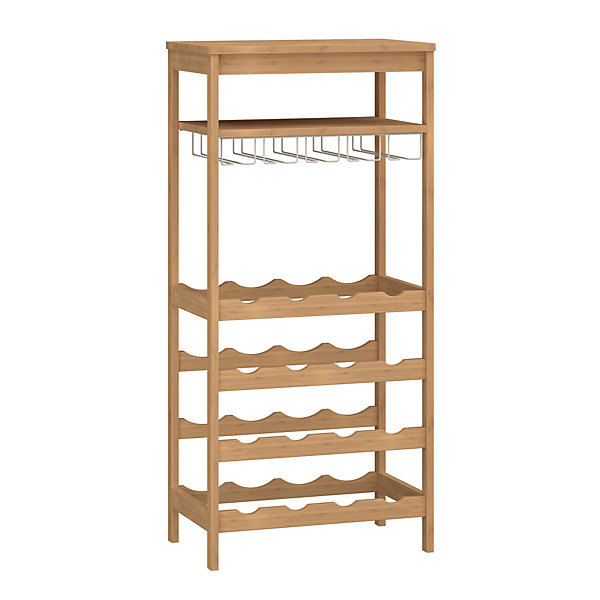Casier à vin Fillby 100 x 47 x 29 cm bambou naturel en.casa