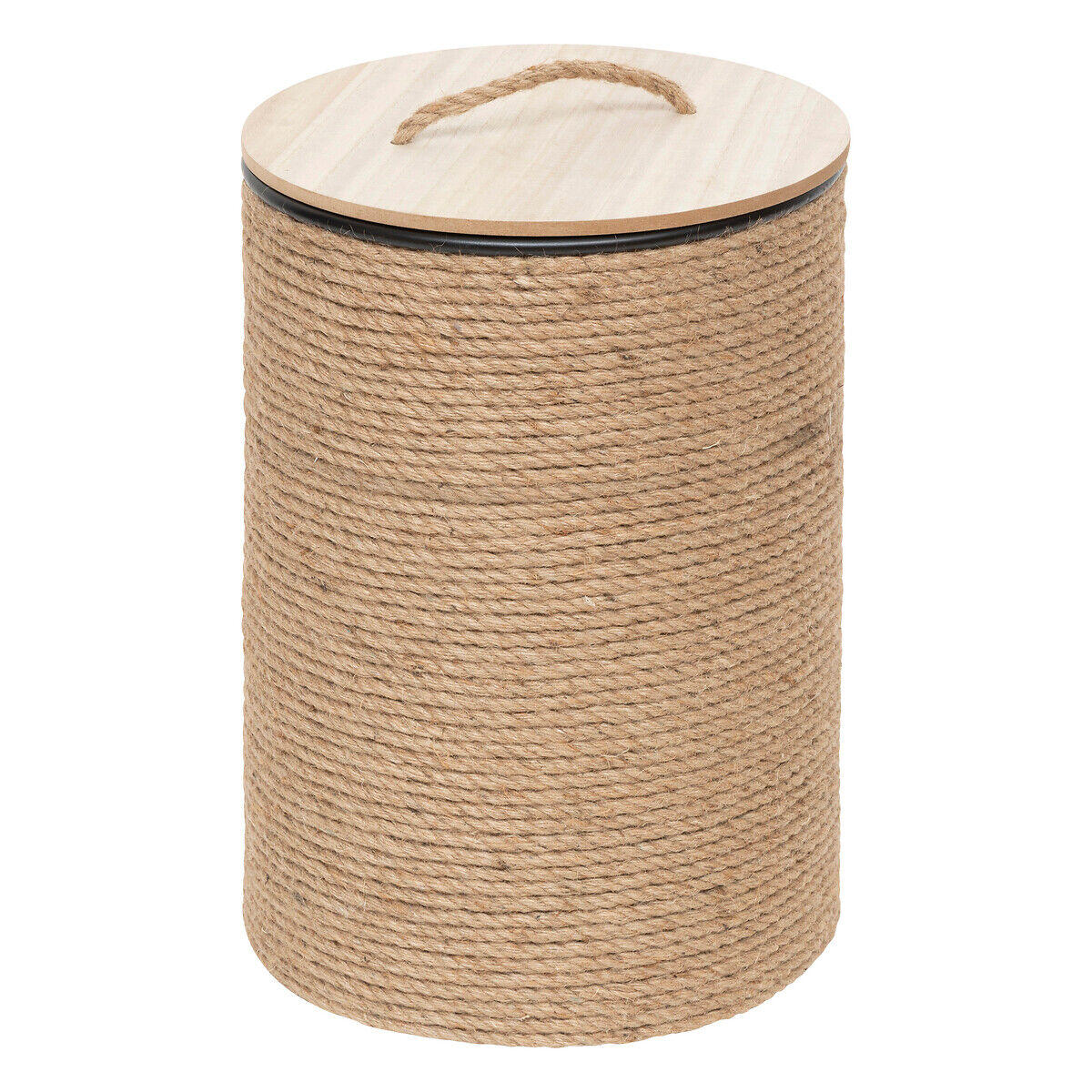 Cesto com tampa bege 43x30cm