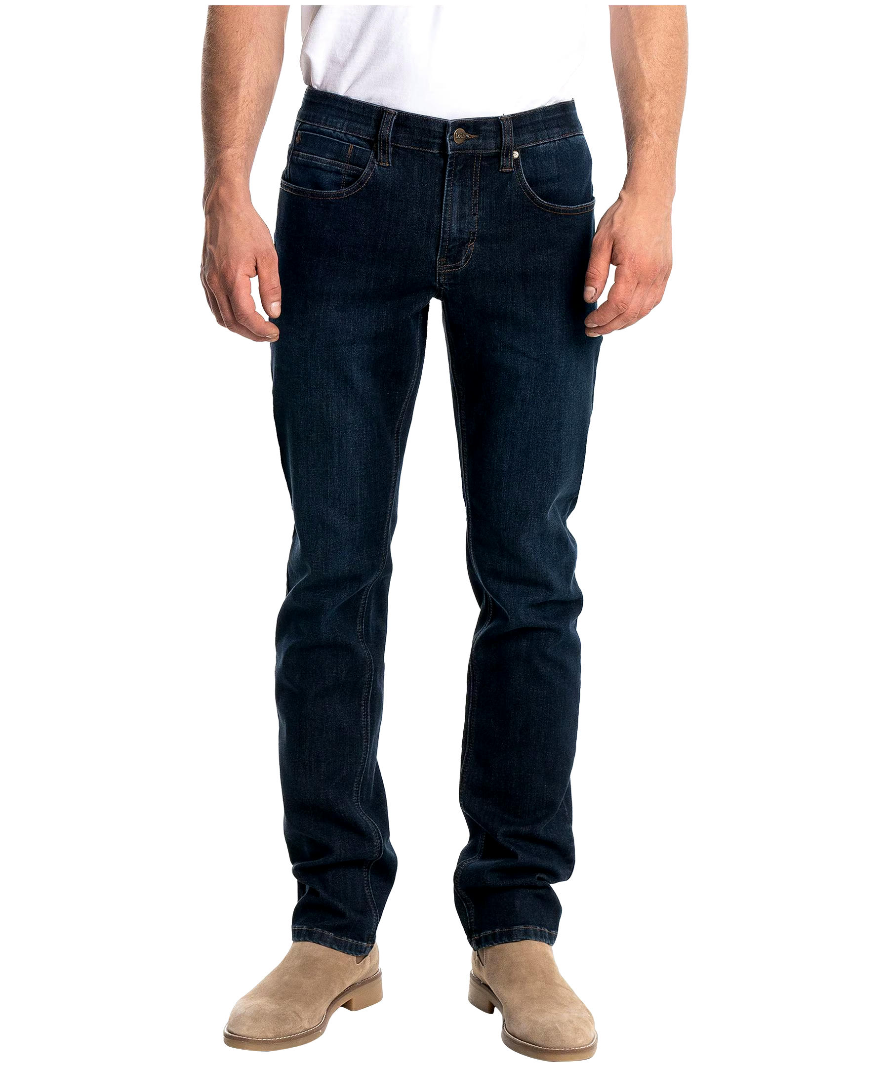 Lois Men's Peter Handblast Mid Rise Slim Fit Stretch Denim Jeans