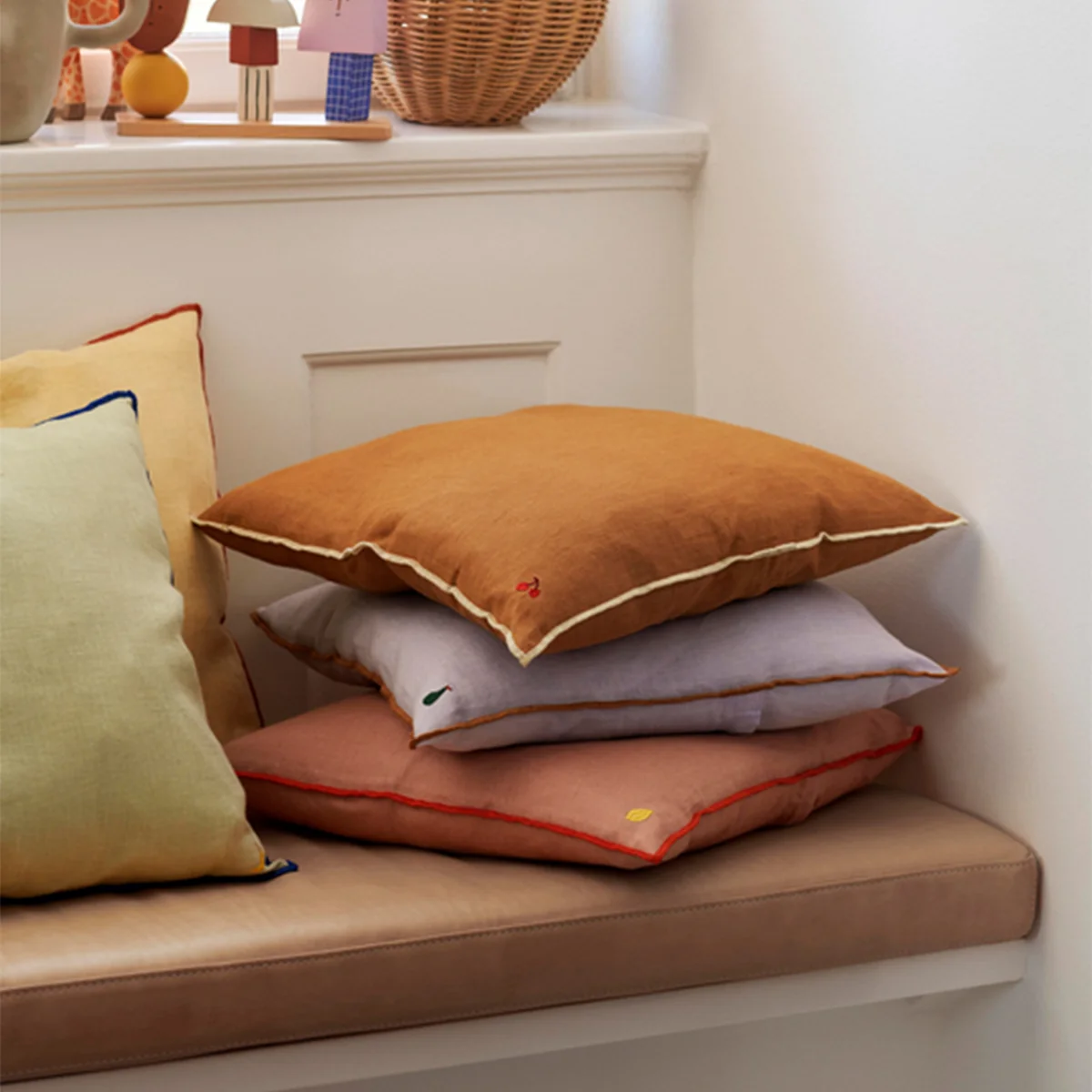 Ferm Living - Contrast Kissen, sugar kelp