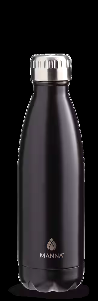 Manna Insulated Stainless Steel Water Bottle with Leakproof Cap, Assorted Sizes, Assorted Colours