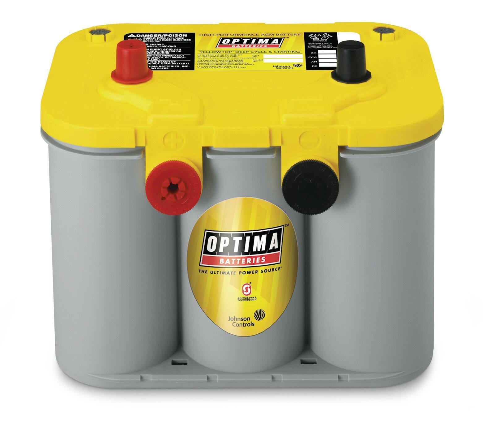 OPTIMA YELLOWTOP® 9014-045 Group Size 34/78 Dual Purpose AGM Battery, 750 CCA