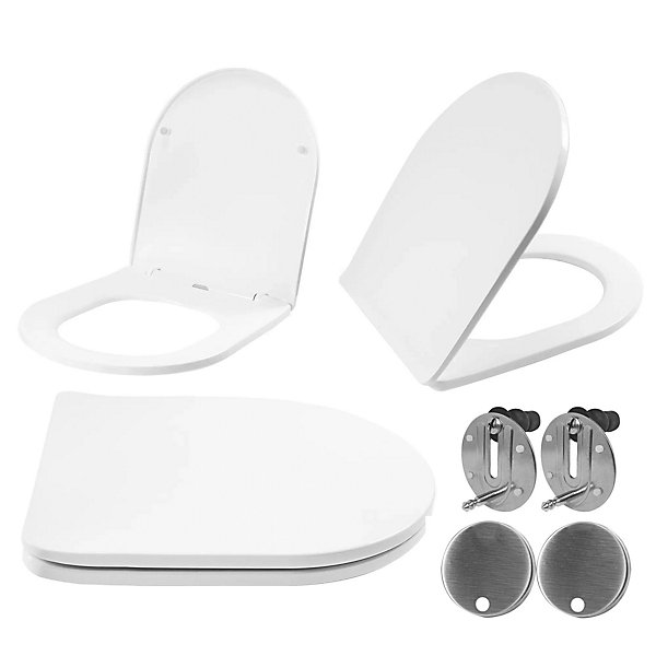 Abattant REA Uf Duroplast Flat White Carlo Carter White