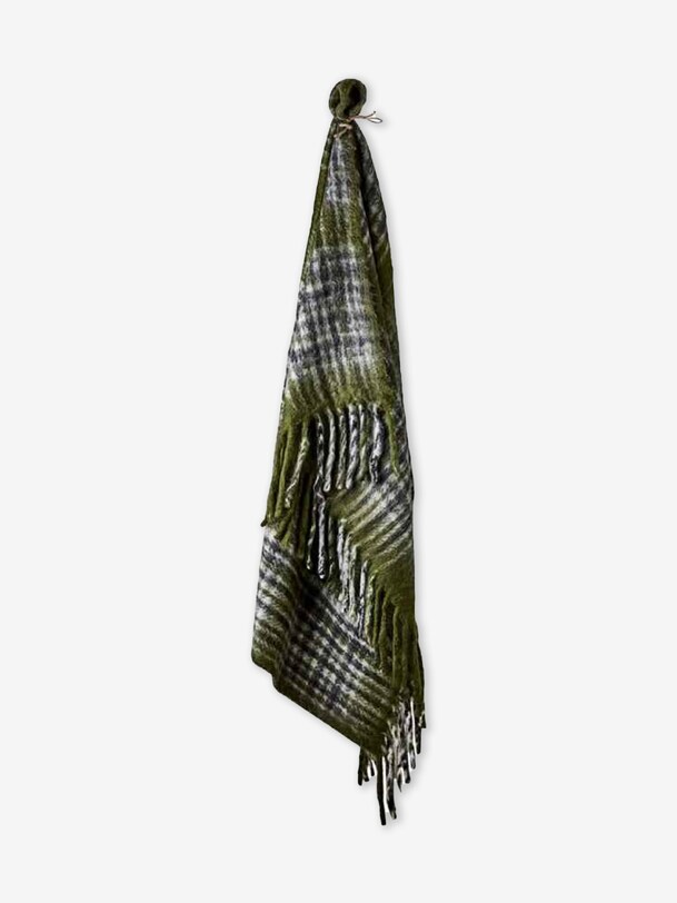 Plaid frasse 160x130 - affari of sweden vert