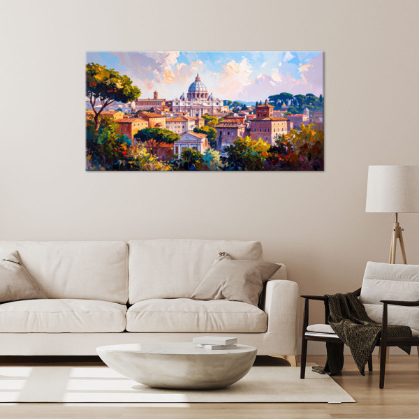 Obraz na płótnie do salonu sypialni, biura Panorama Rzymu 80x40