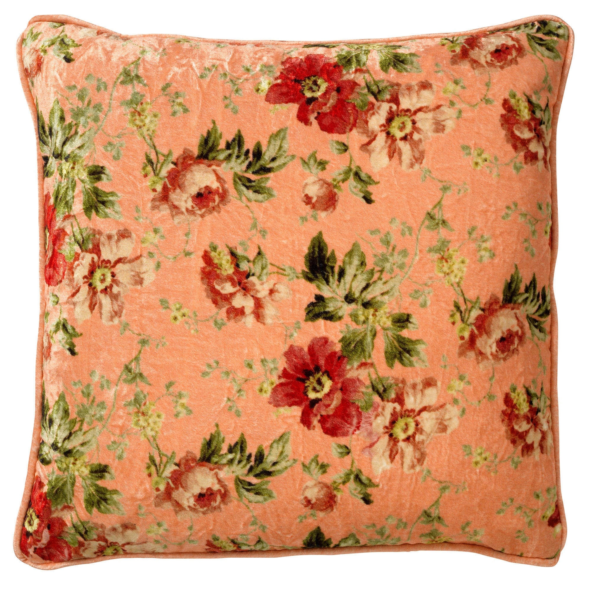 MEIS - Coussin - rose doux 45x45 cm avec motif fleuri