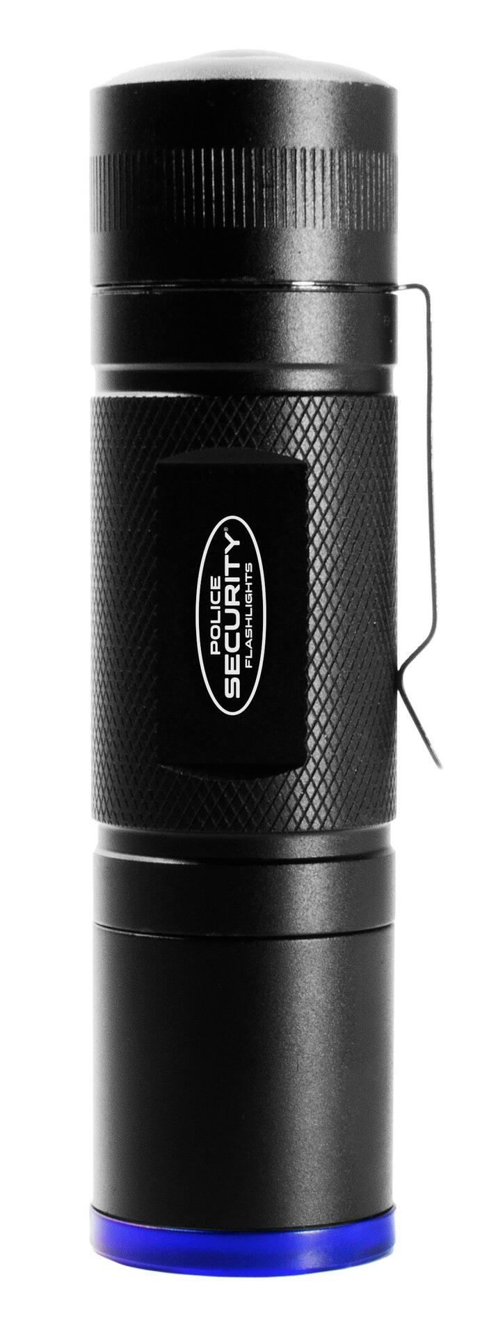 Police Security 500 Lumens Waterproof Aluminum Storm Handheld Flashlight, Batteries Included, Black