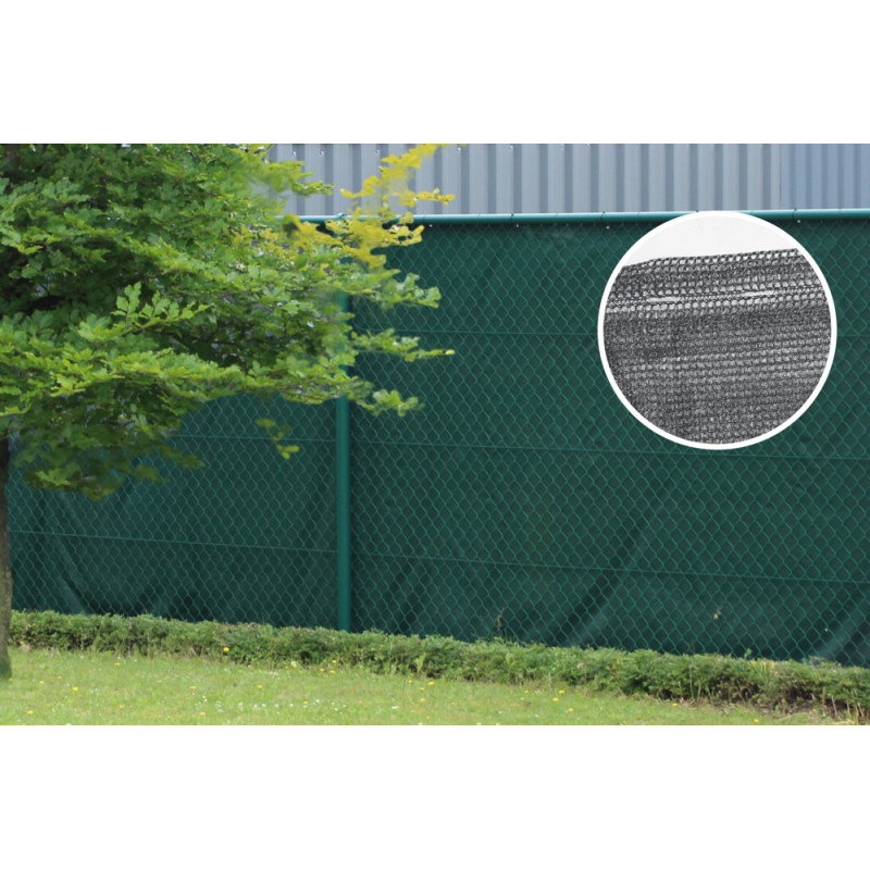 Toile brise-vue Ombra occultant à 95 % gris 2 x 10 m GIARDINO