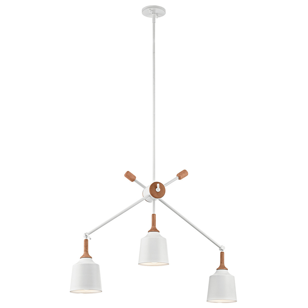 Lampa wisząca biała Danika 3xE27x60W wym: 134,6x92,3x18,6 cm Kichler