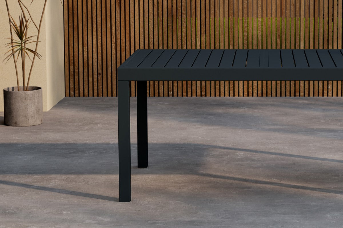 Rebellenclub Grano Tuintafel - 160 x 100 cm - Zwart
