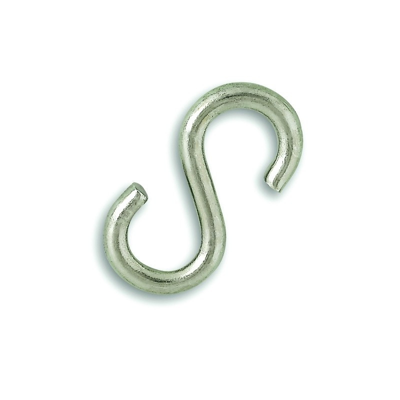 Crochet S ouvert en acier zingué Ø 2,5 mm 10 pièces CHAPUIS