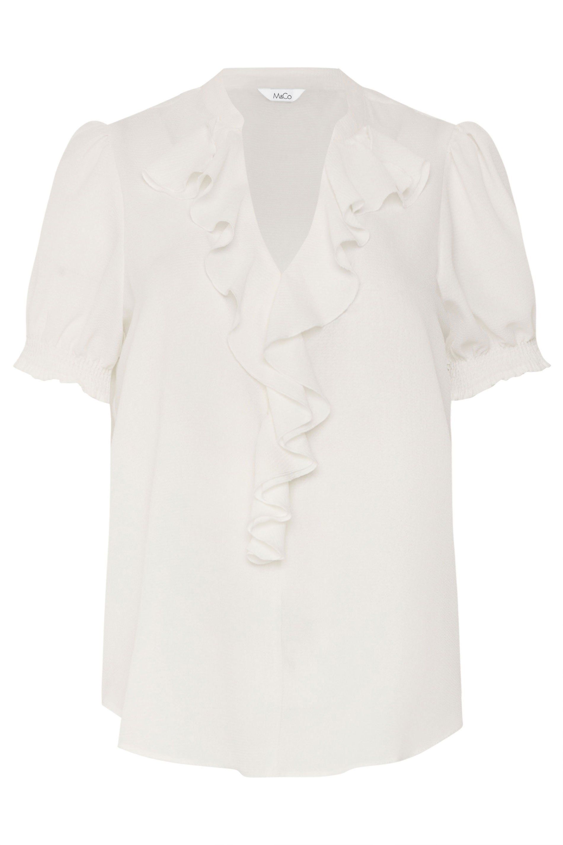 M&Co Frill Front Blouse