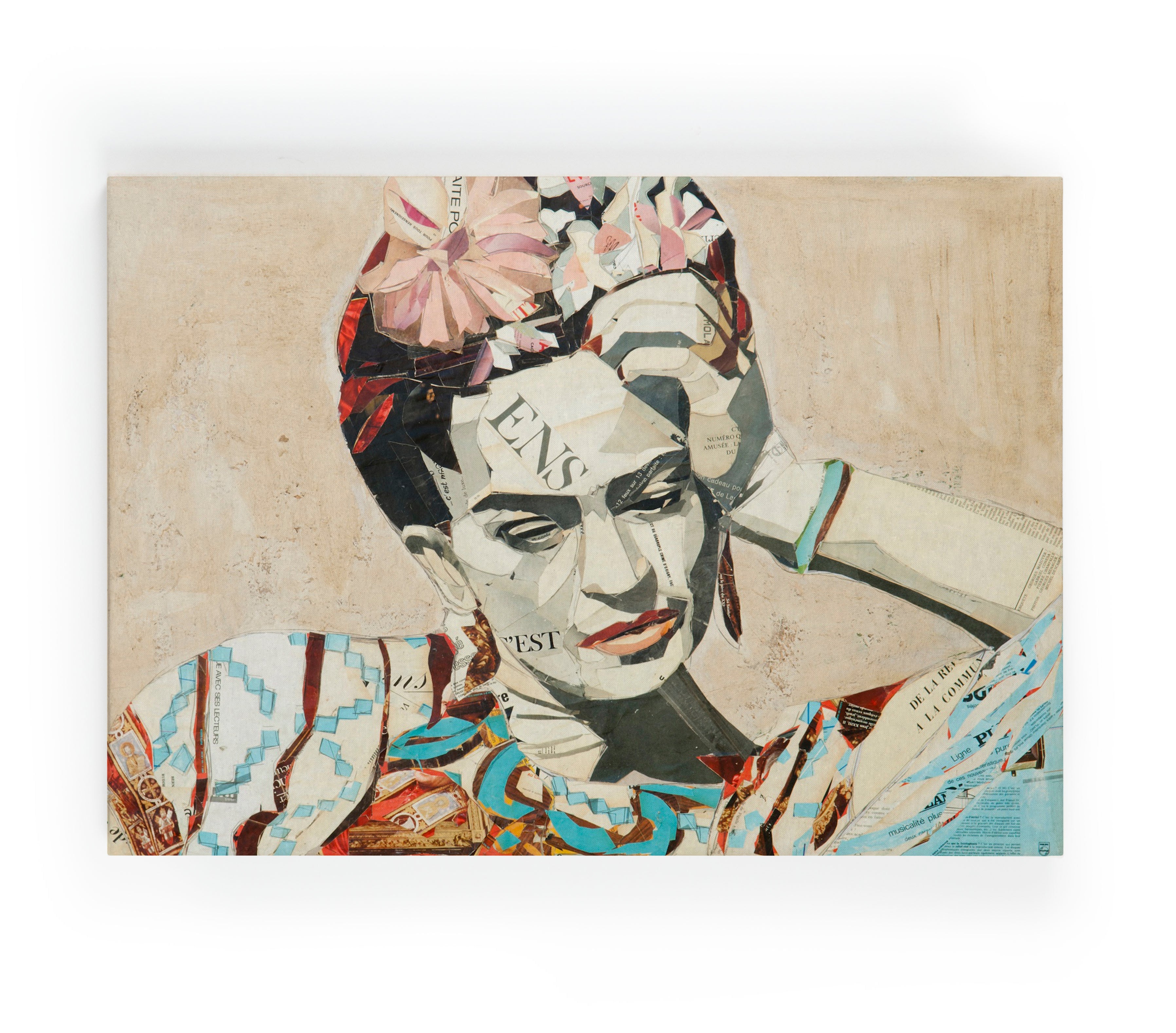 Canvas 60x40 Afdruk Frida Collage