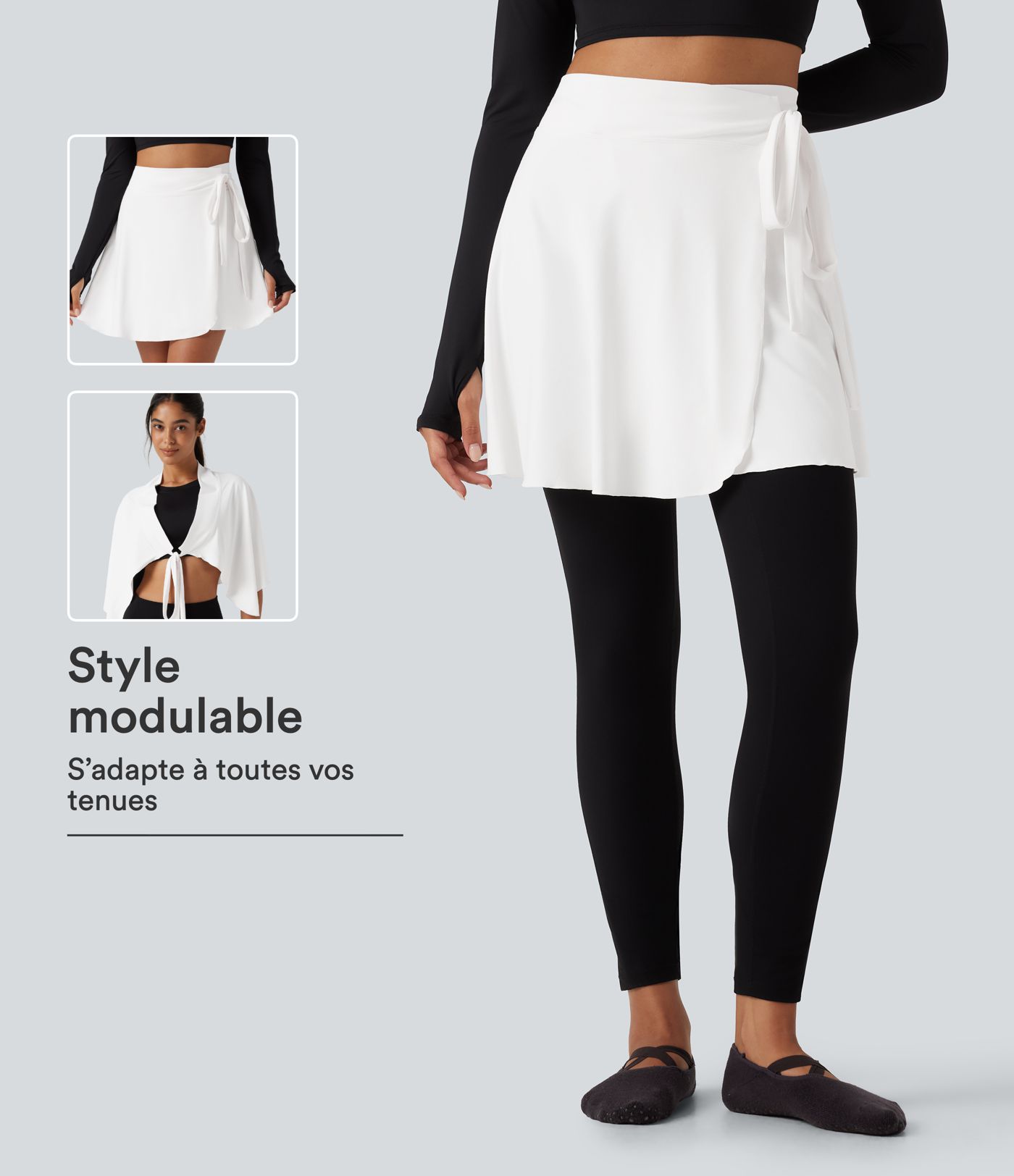 Jupe de danse mini SoftlyZero™ taille haute coupe trapèze