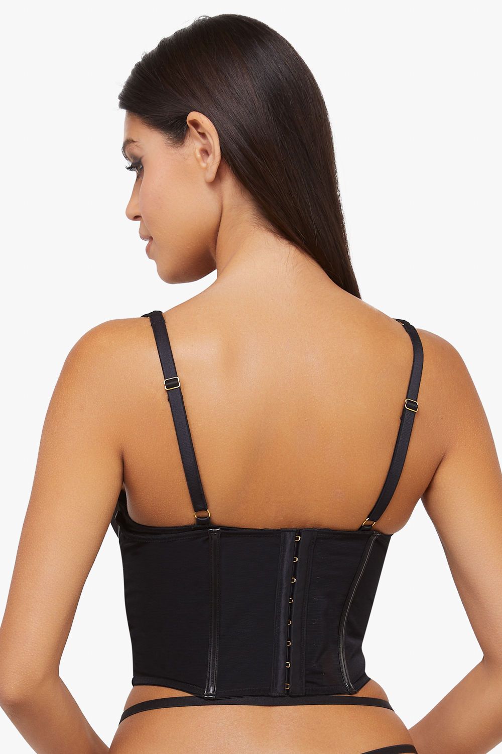 Playful Promises Maeve Black Vegan Leather 'Underbust Corset'