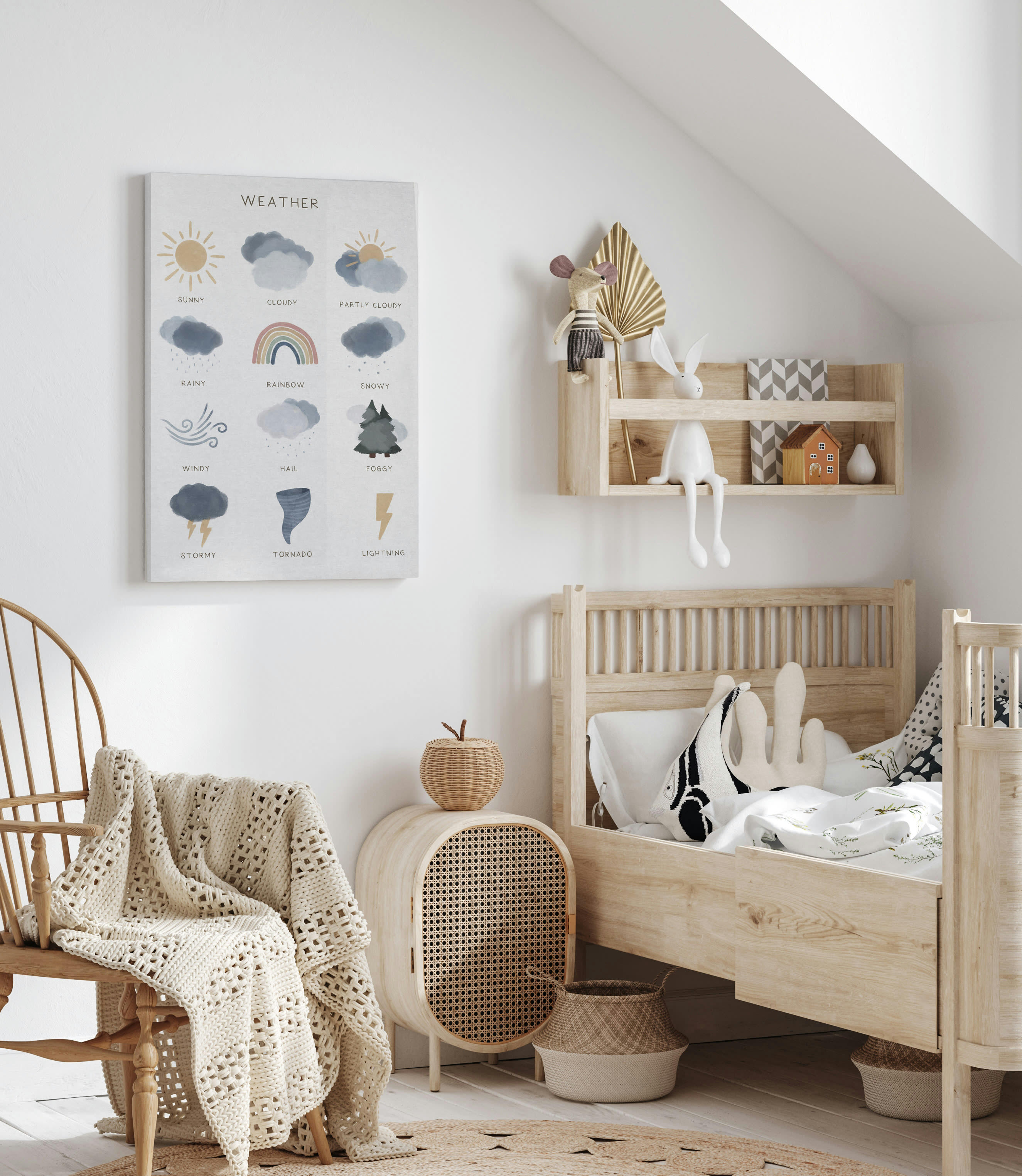 WEATHER - Peinture sur toile 60x40 Imprimé Météo