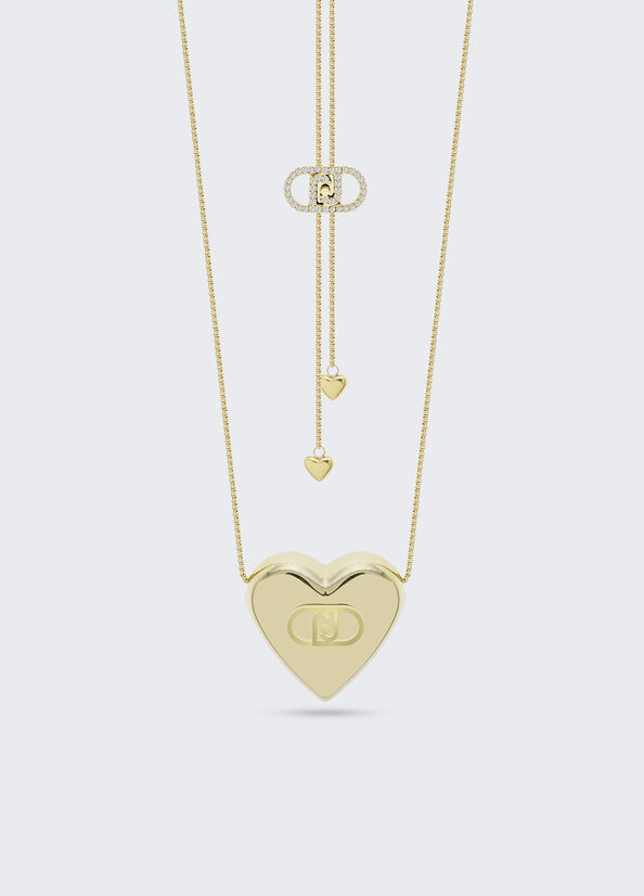 Collana multifilo con cuore