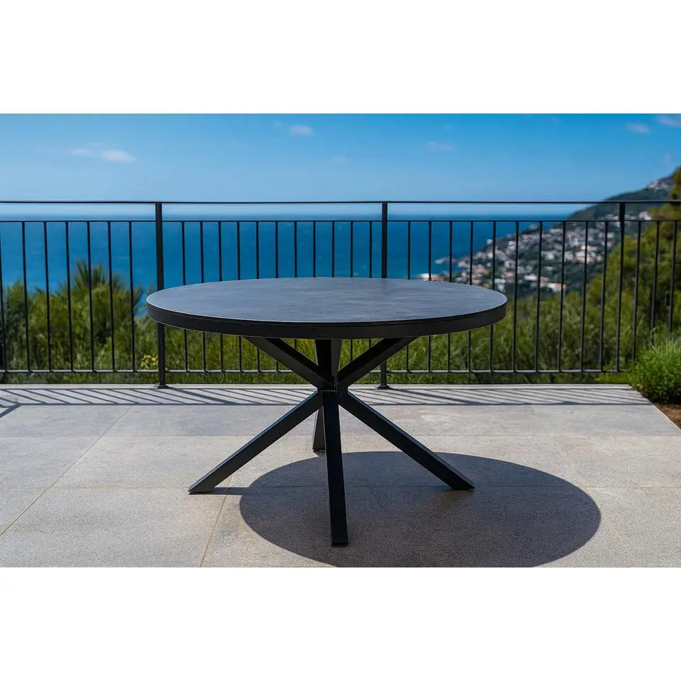 Sens-Line - Milano Tuintafel - &Oslash;120cm - Antraciet