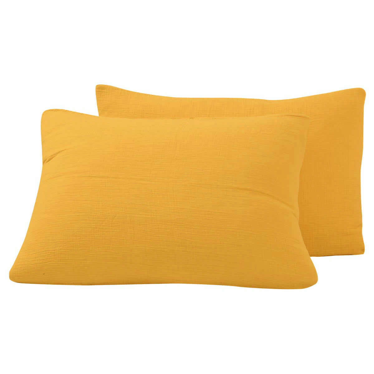 LOFT - Lot de 2 taies en gaze de coton  miel 50x70 cm