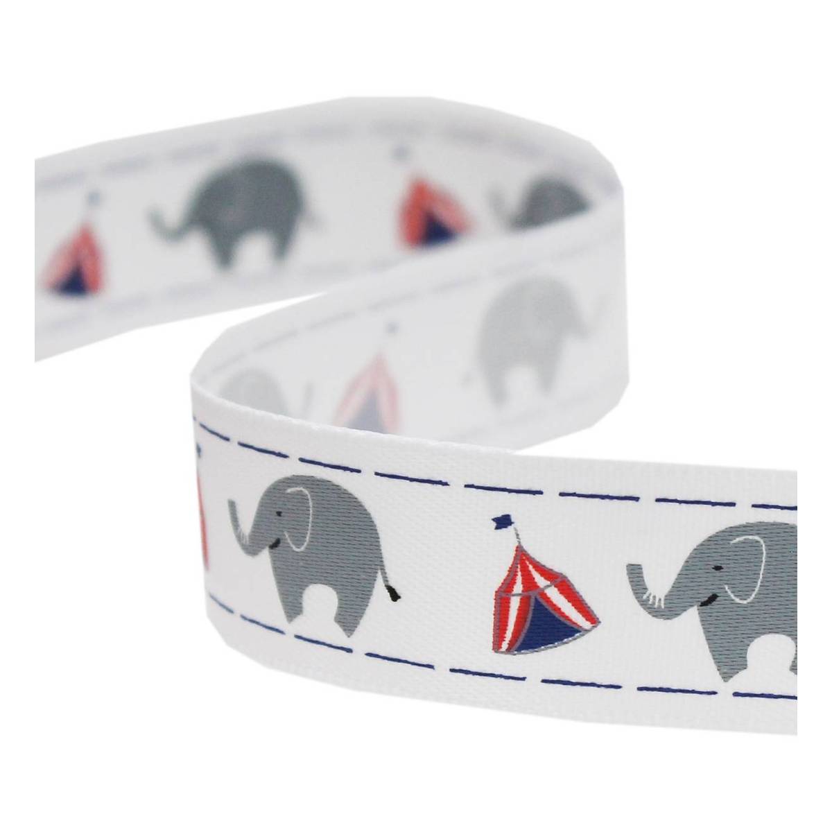 Circus Elephant Satin Ribbon 16mm x 4m
