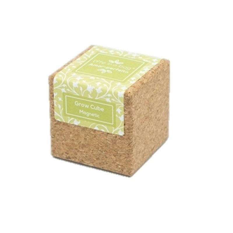 - Cube en liège aimanté avec fleur Pensée à germer bio