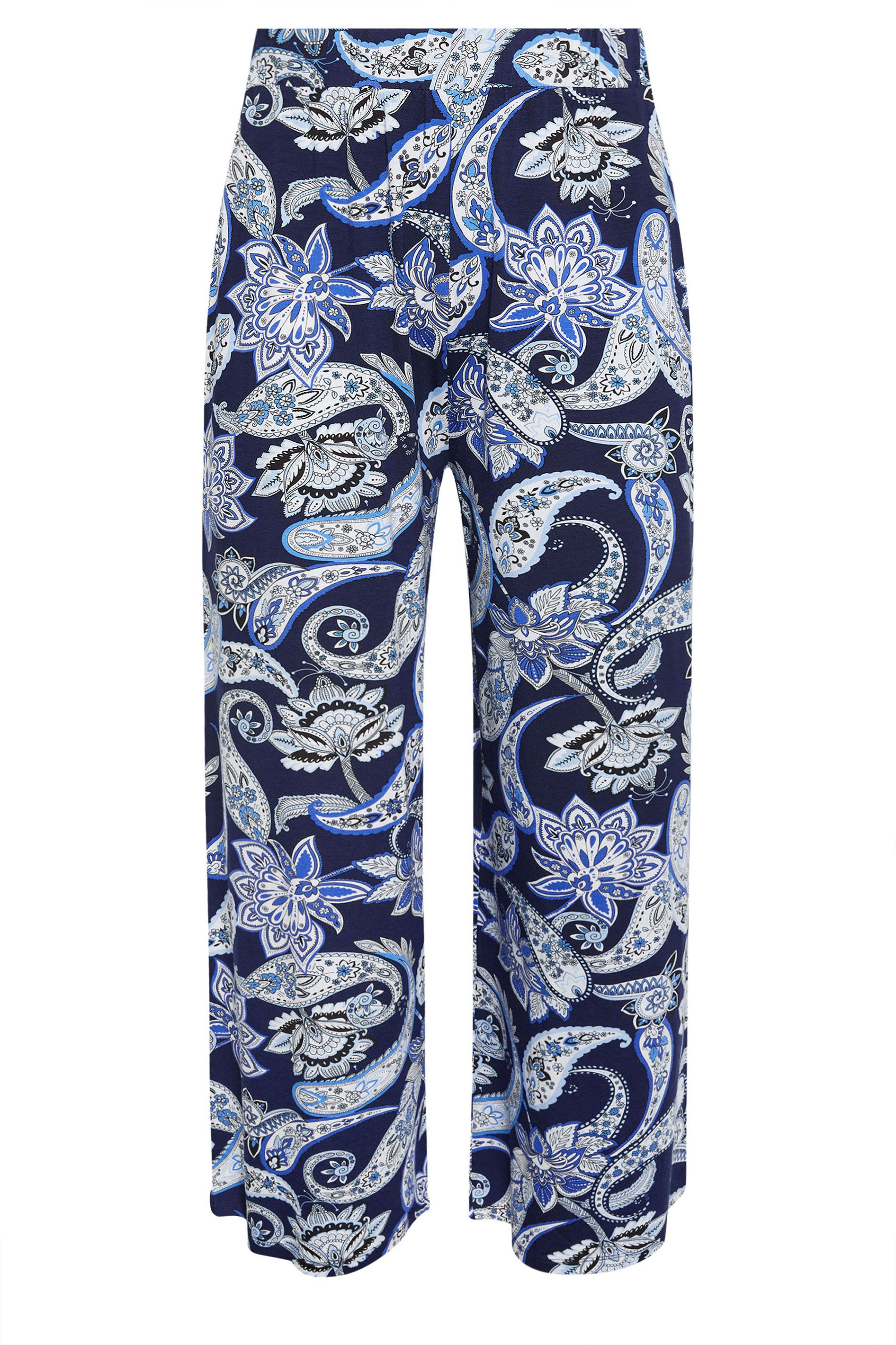 Yours Printed Wide Leg Trousers
