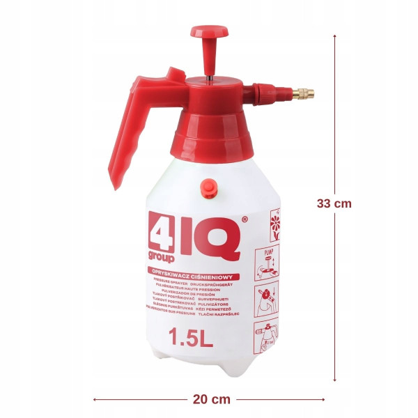 Opryskiwacz Ciśnieniowy Ręczny 1,5L Spryskiwacz Nawadnianie Ogrodowy 33 cm