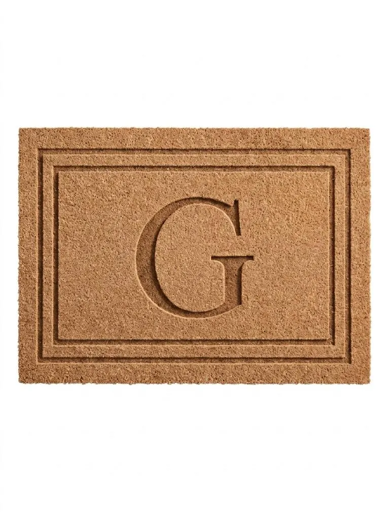 Engraved Recessed ,3D carving, Personalized Monogram Entryway Mat, Modern Polyester Doormat, Housewarming Gift