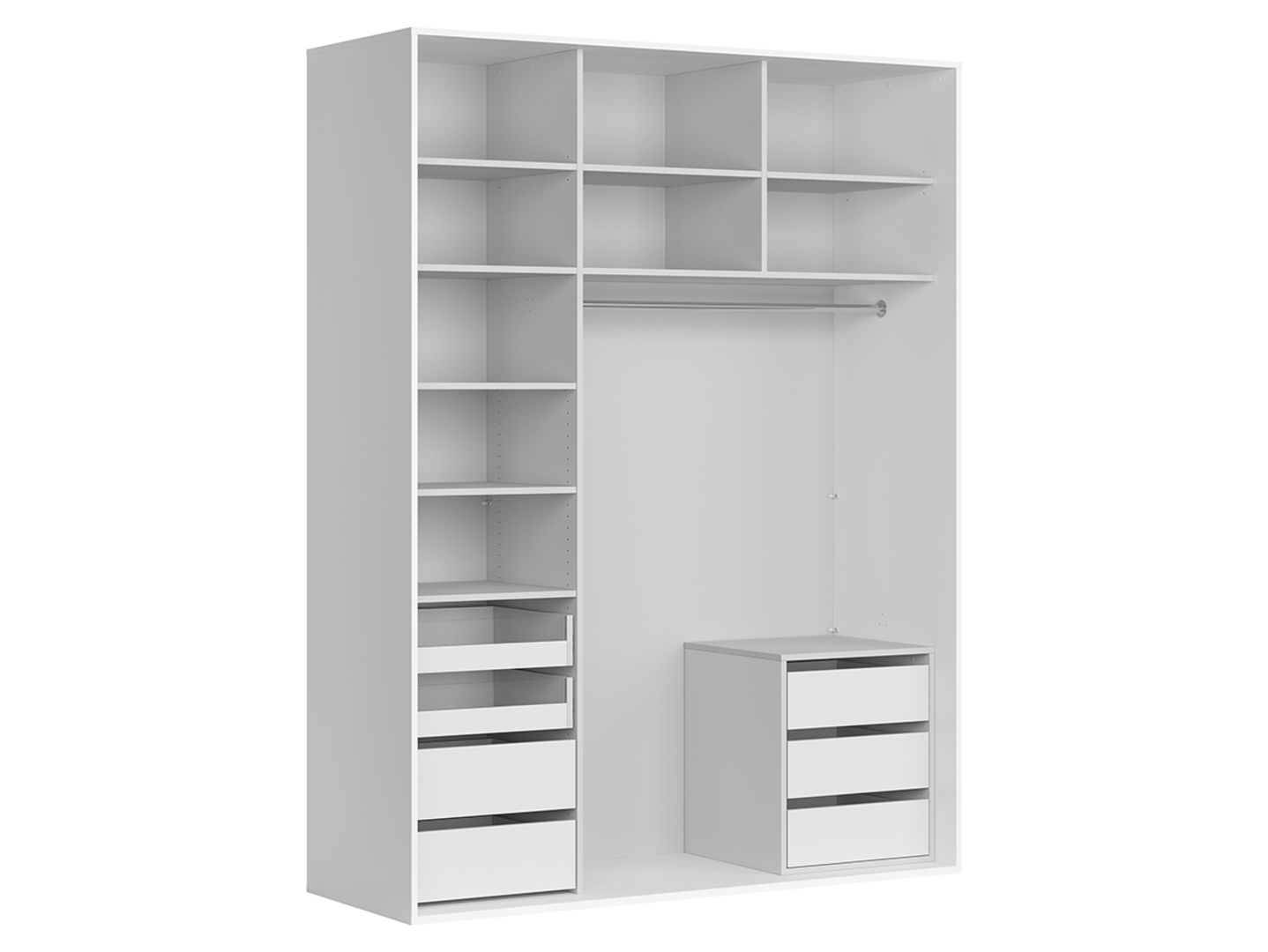 Szafa Flex 180 cm garderoba otwarta biała