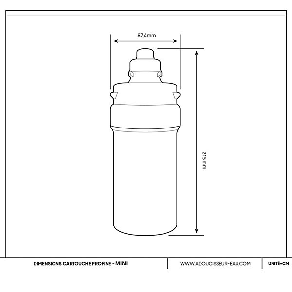 Filtre à Eau Profine Silver Mini- Filtration Bactériostatique Charbon Actif Ions Argent Et Sédiments 0.5 Microns