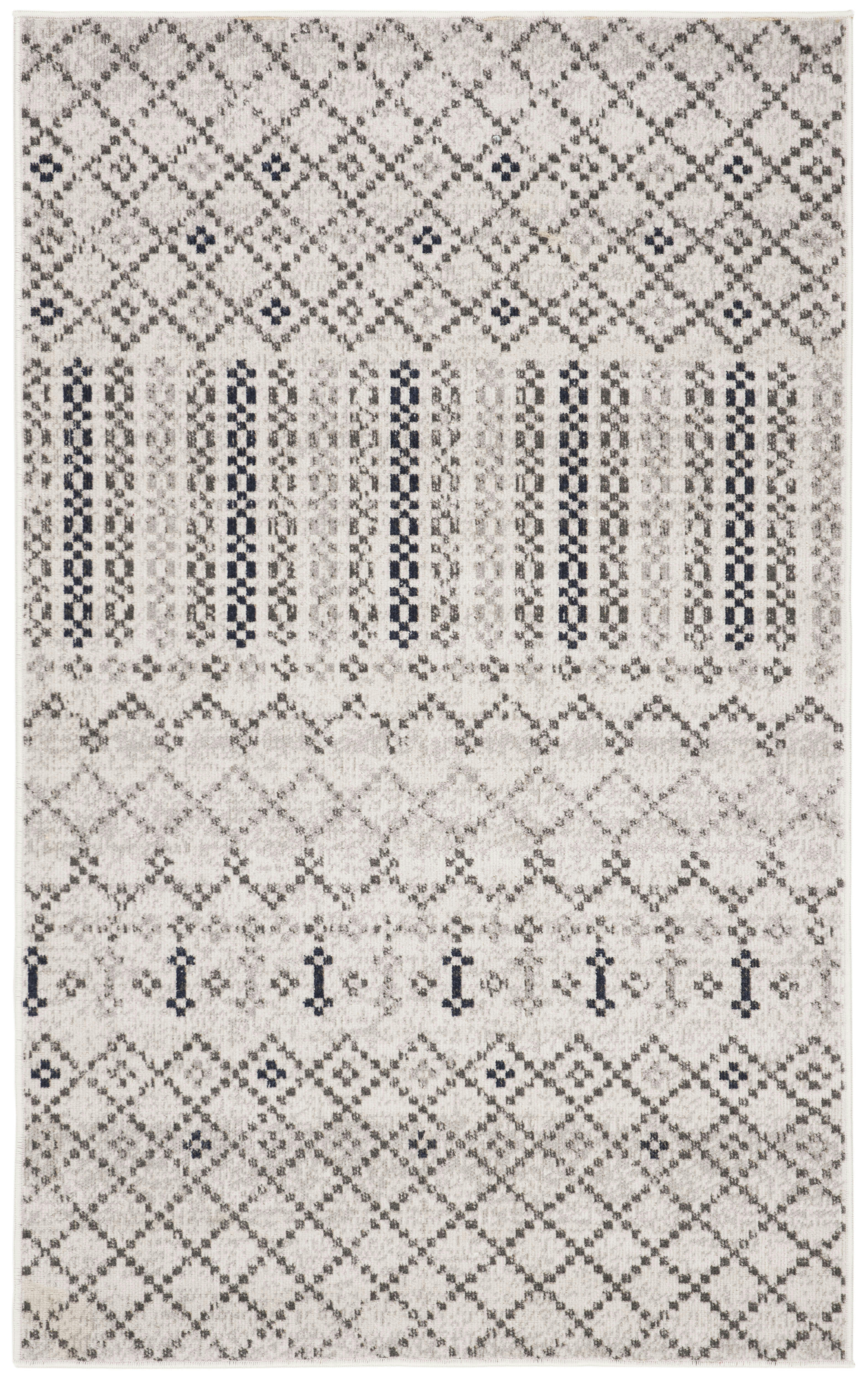 MONTAGE - Tapis interieur & exterieur en gris & gris charbon, 91 x 152 cm