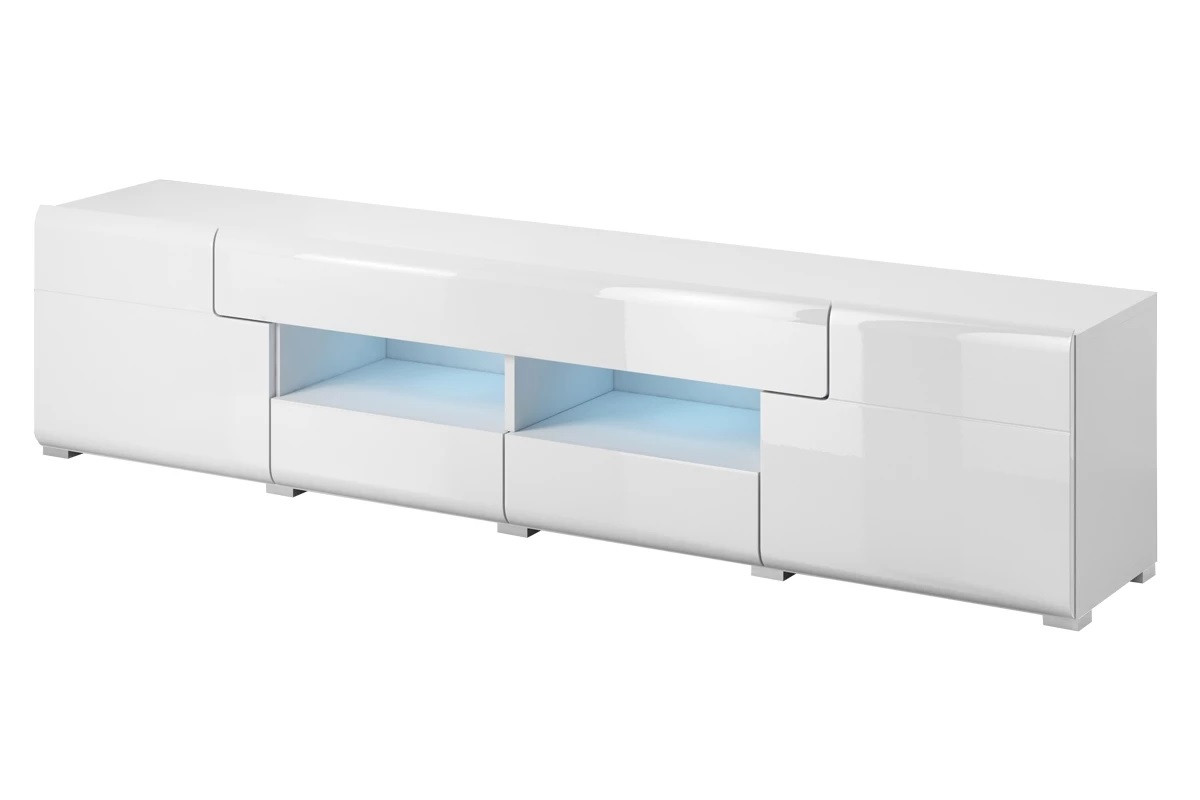 Szafka RTV TOLEDO 2D4S 208 biała połysk