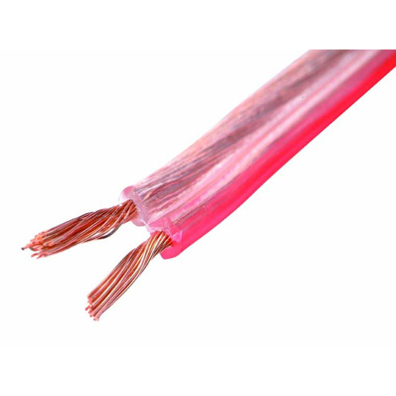 Câble audio transparent 2 x 0,75 mm² au mètre PROFILE
