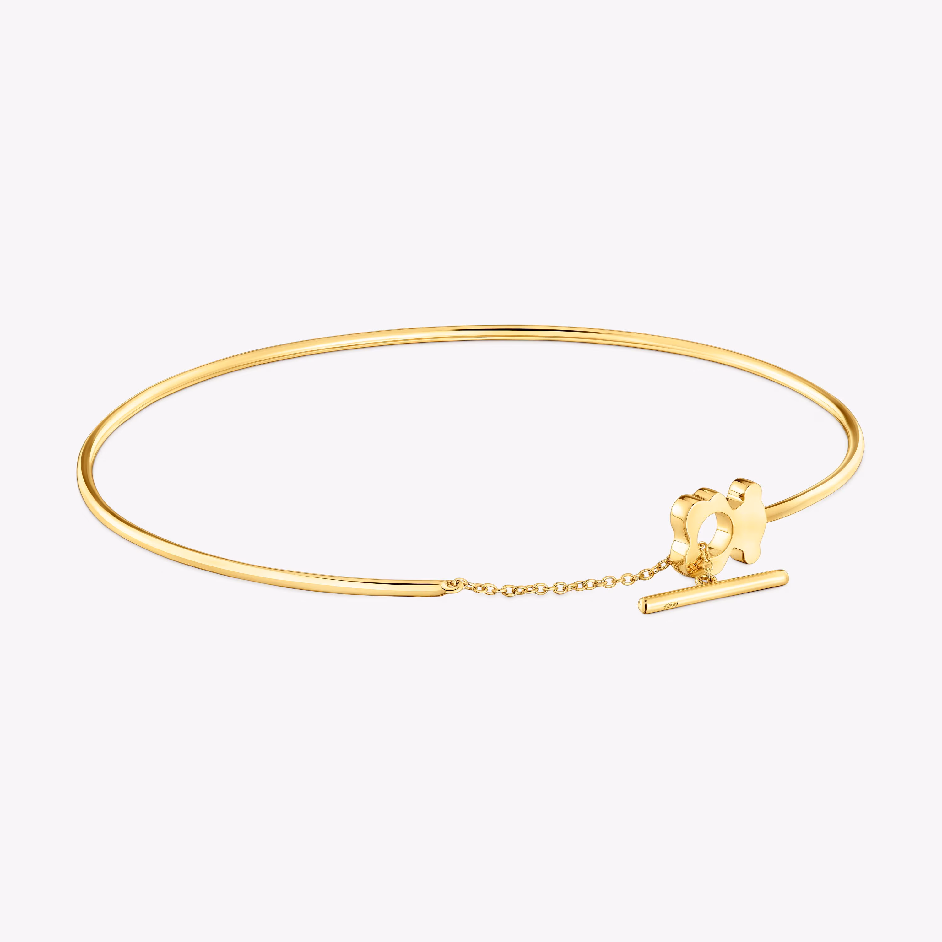 Pulsera esclava de oro y oso I-Bear