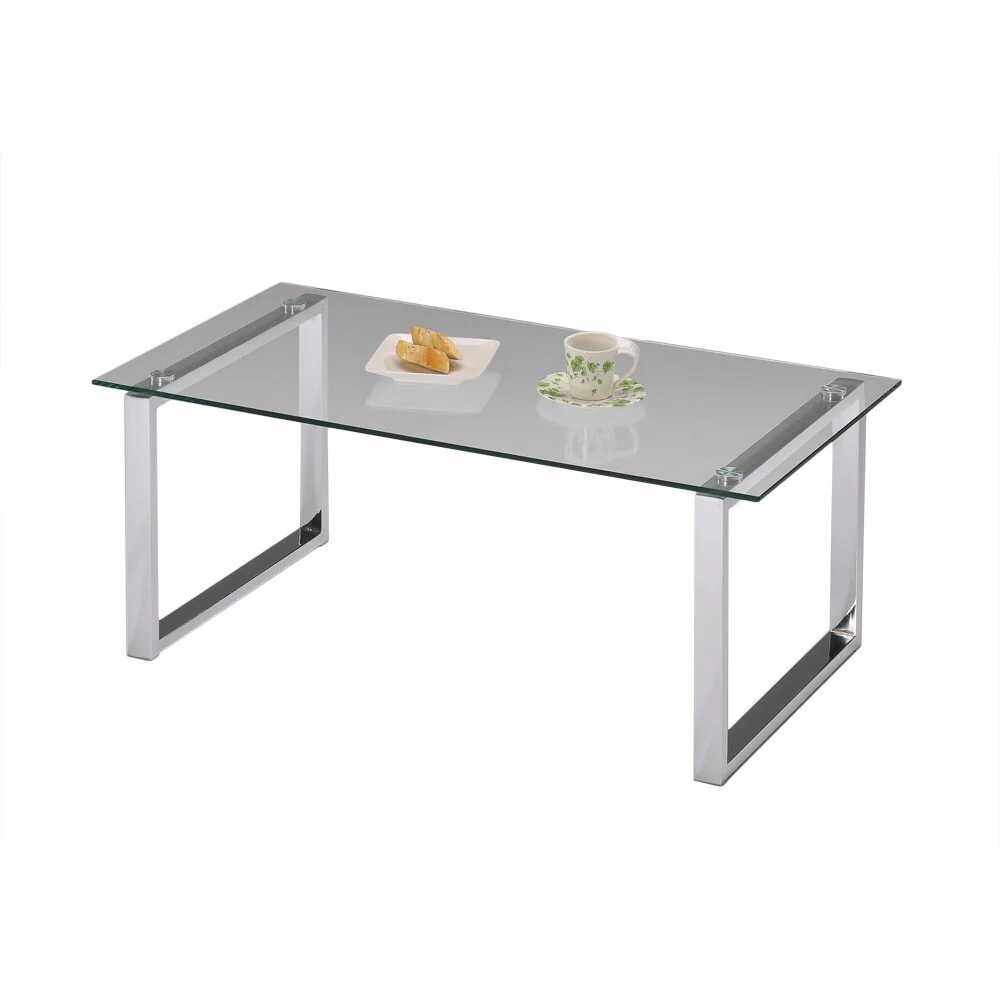 Chrome With Glass Top Coffee Table