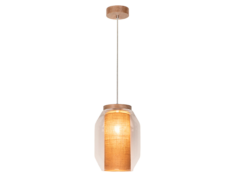 Lampa wisząca Vaso Jute tkaninowa beżowa