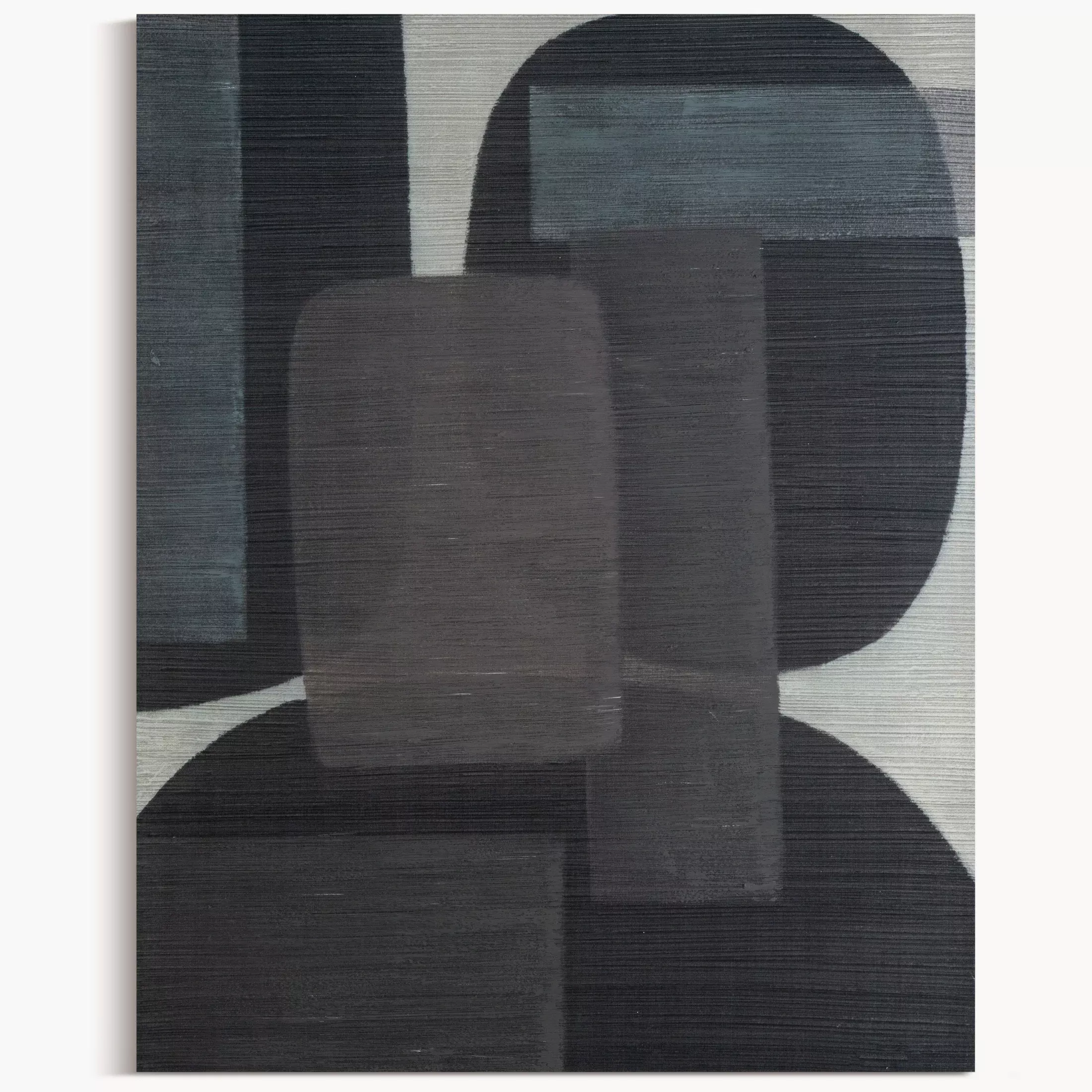 Obraz abstrakcja czarno, brązowy ręcznie malowany na płótnie 80x100 cm