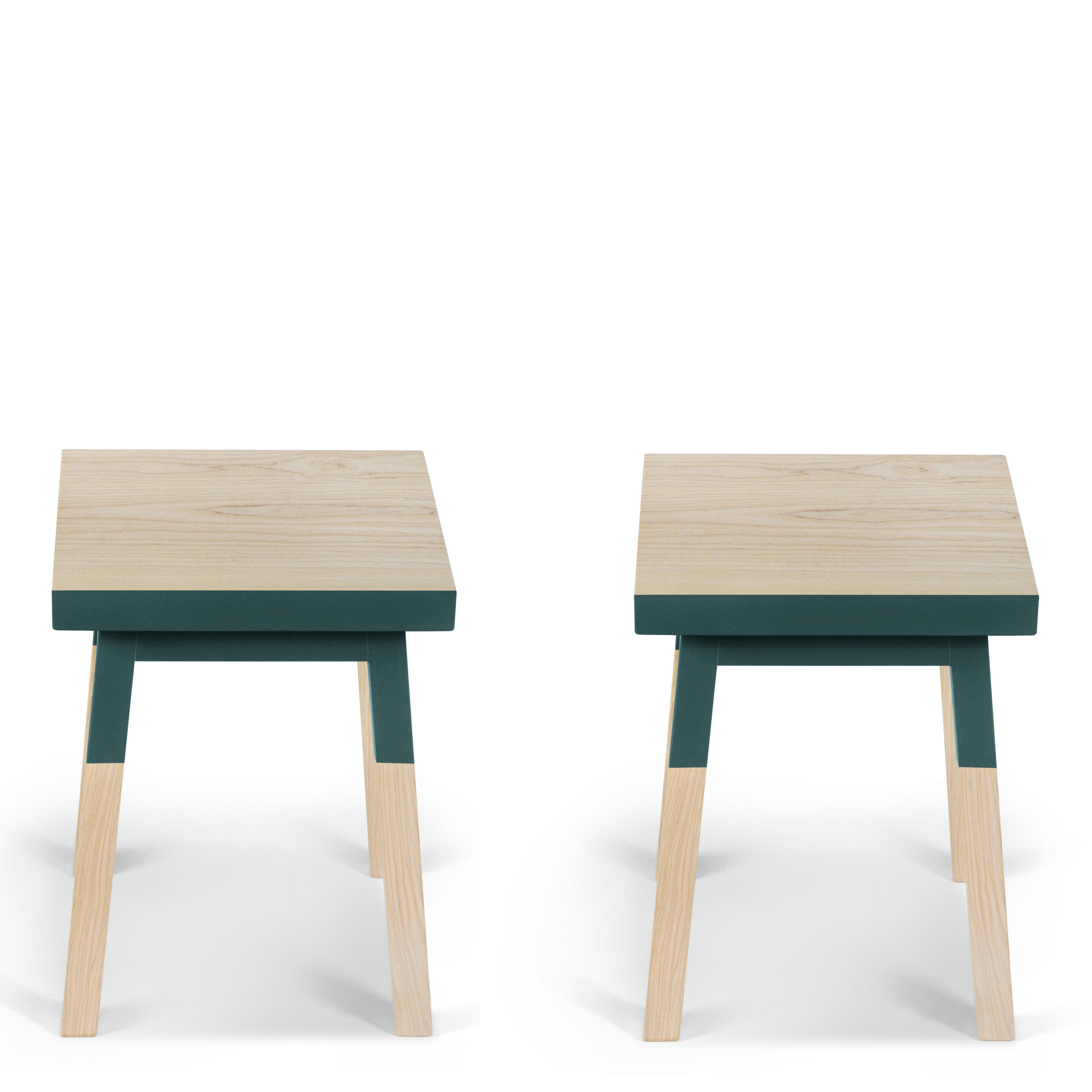 EGEE - 2 tabourets 100% frêne massif, assise 35 cm