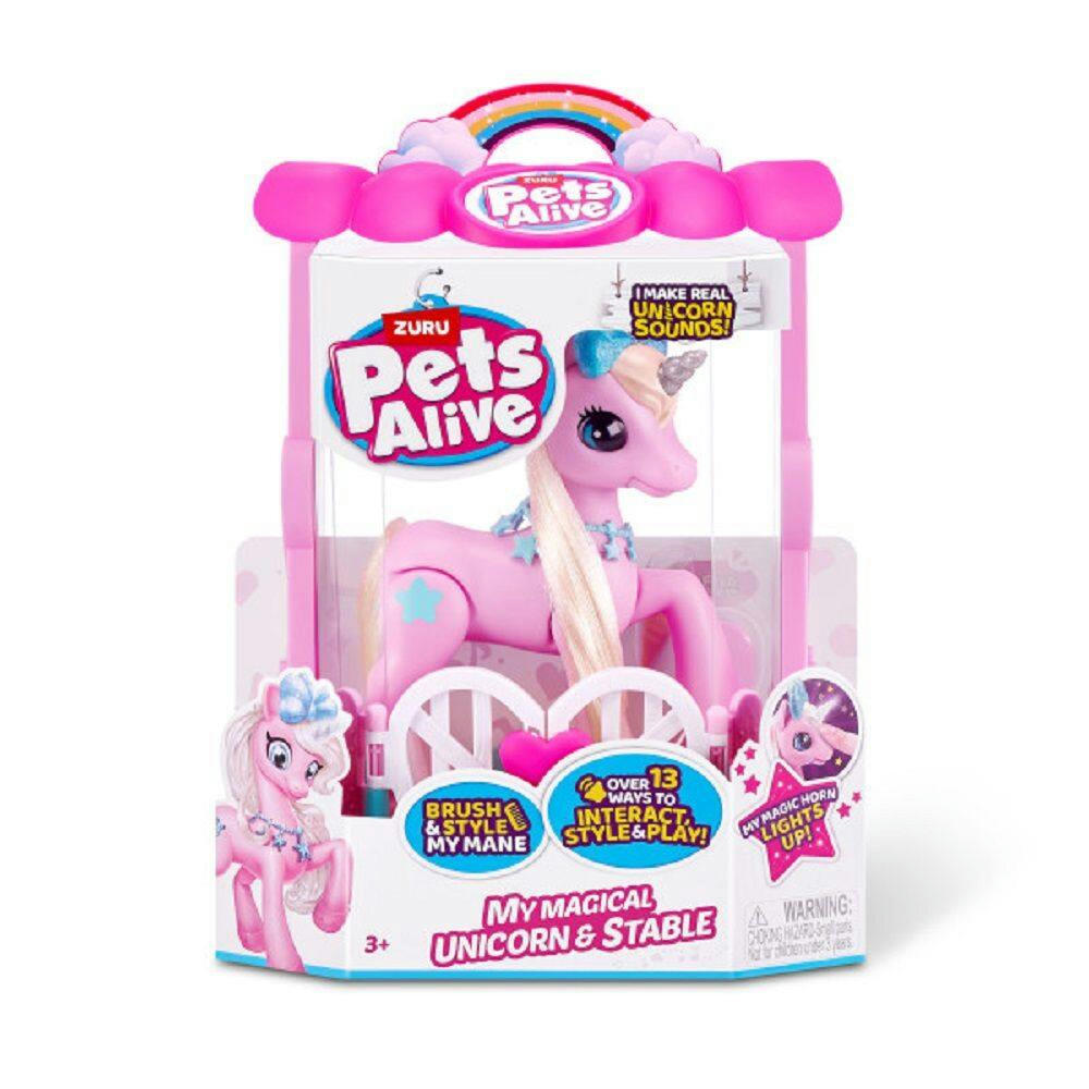 ZURU Pets Alive My Magical Unicorn & Stable Interactive Toy