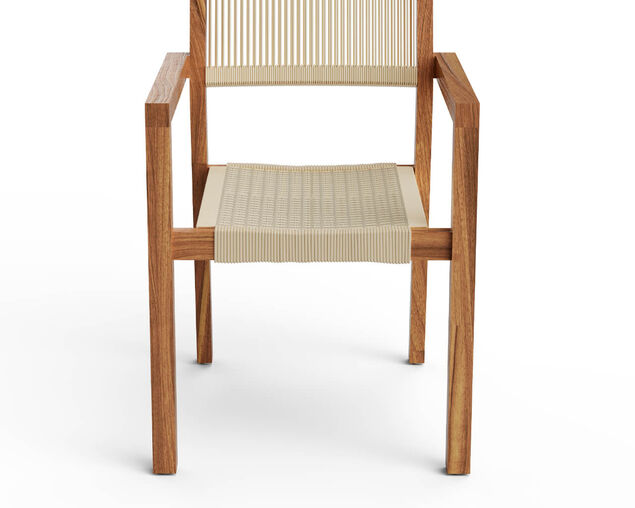 Kursi Teak & Rope Dining Chair