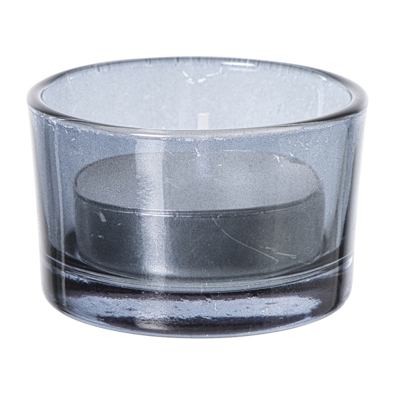 Waxinelichthouder smoked - zwart - &Oslash;5x3.2 cm