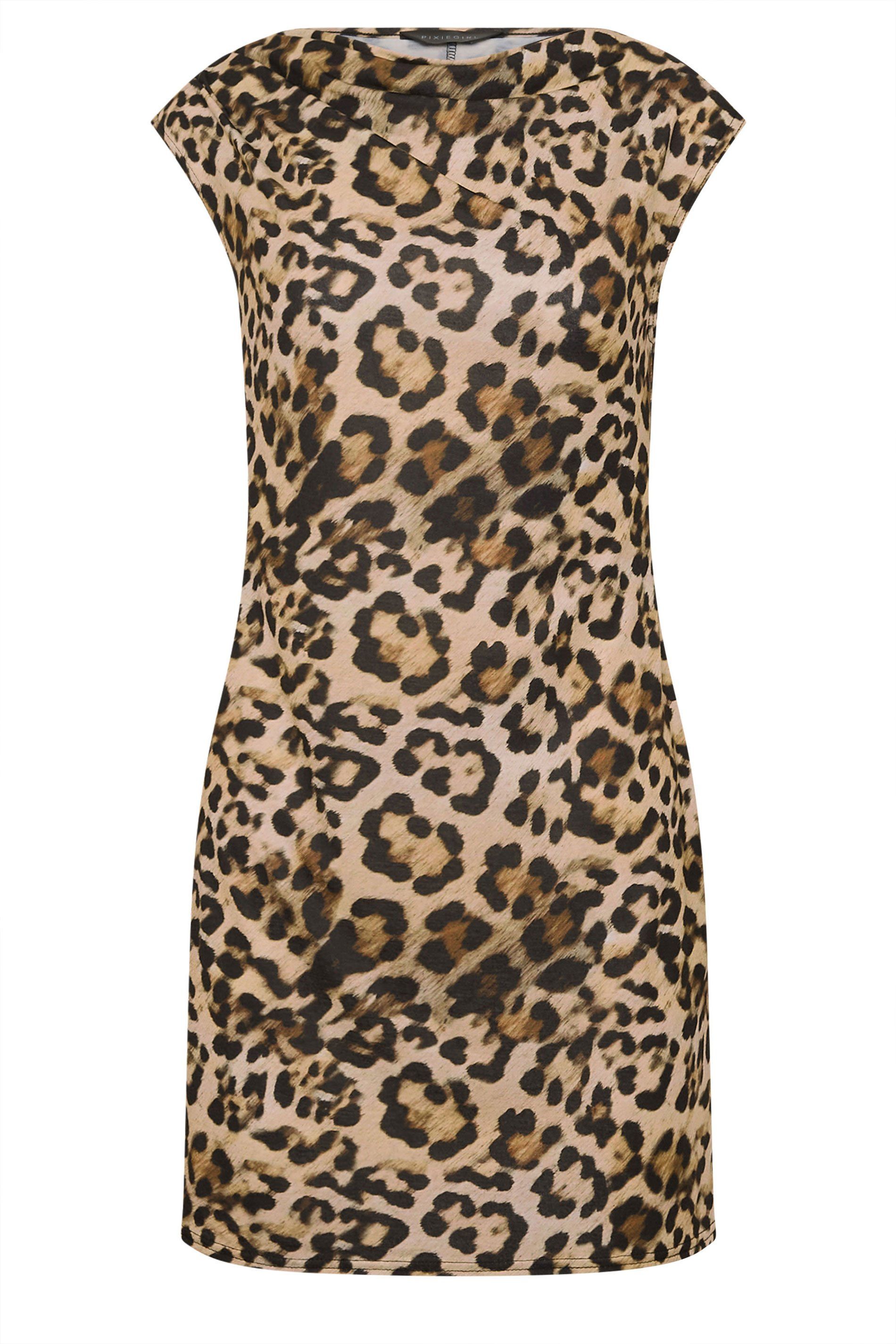 PixieGirl Petite Leopard Print Mini Dress