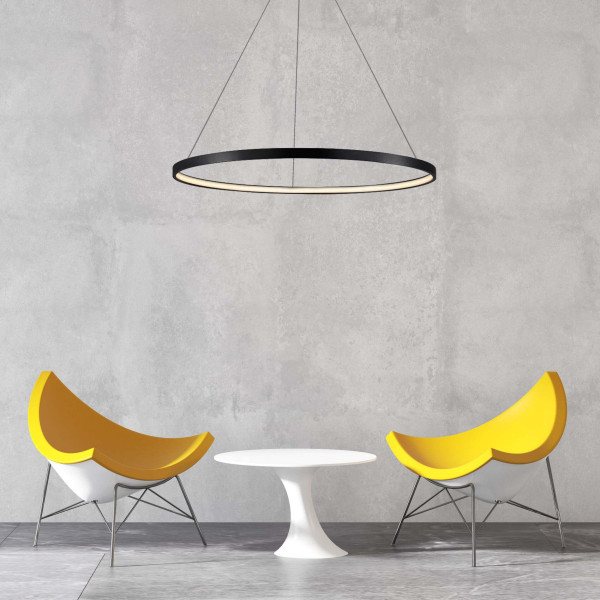 Lampa wisząca RING czarna LED 1x22W Odcienie bieli lm Light Prestige