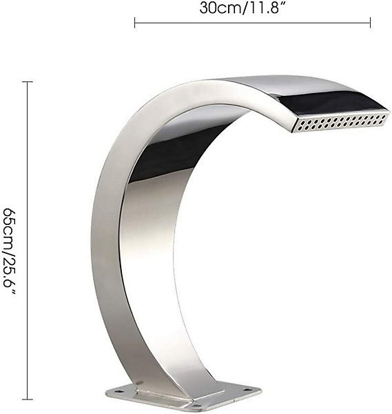Fontaine cascade inox anti-rouille - Différentes tailles, idéale pour piscine, spa, bassin et jardin extérieur