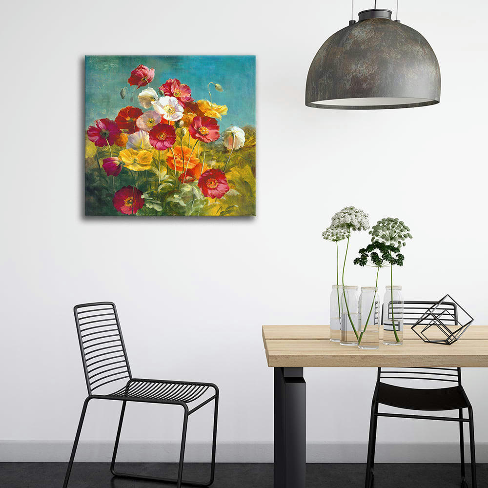 - Tableau impression sur toile - Fleurs Sauvages 90x90cm