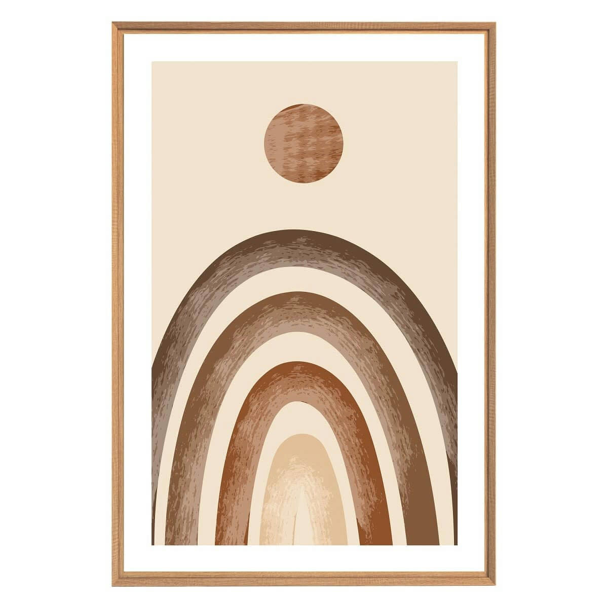 CONTEMPORAIN URBAIN - Tableau mural encadré arc en ciel 65x97 cm