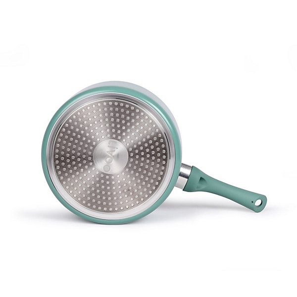 LIVOO MEN125VS set de 3 casseroles aspect pierre diamètres 16 - 18 - 20 cm en aluminium coloris Vert