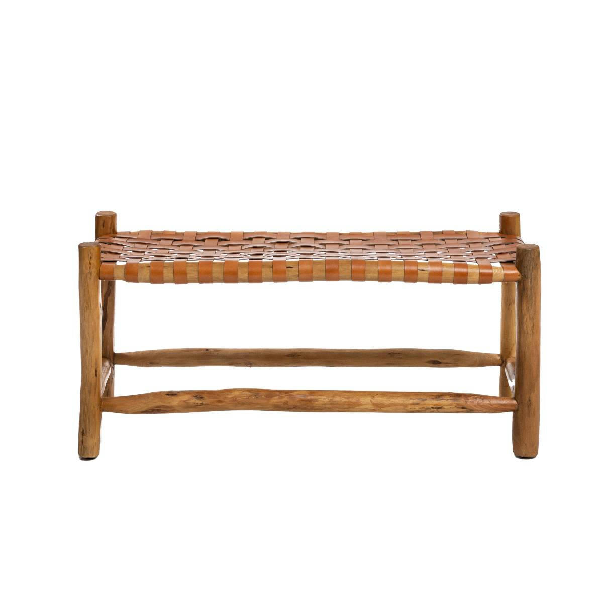 - Banc en bois marron 100 cm